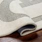 Surya Brook Geometric 9" x 12" Beige and Charcoal Area Rug, , large