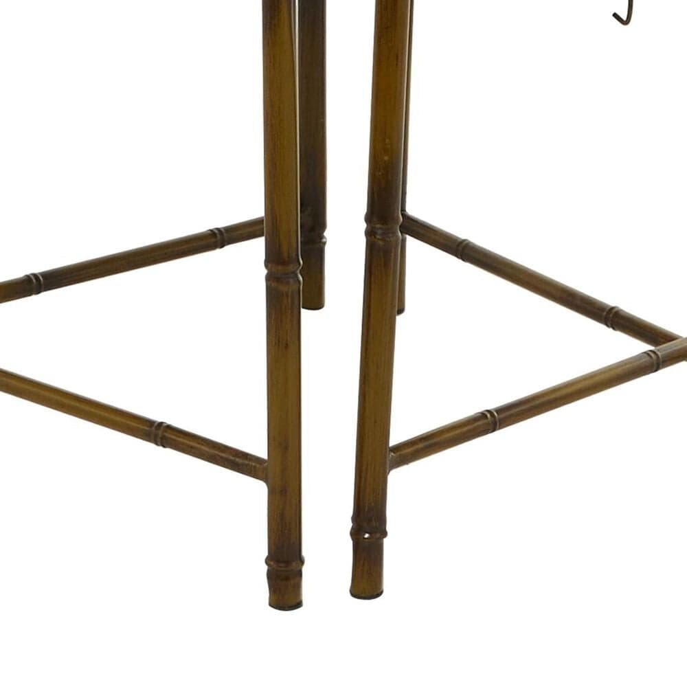 Maple and Jade 3-Piece Rattan Nesting Coffee Table in Matte Brown, Whitewashing and Dark Brown, , large