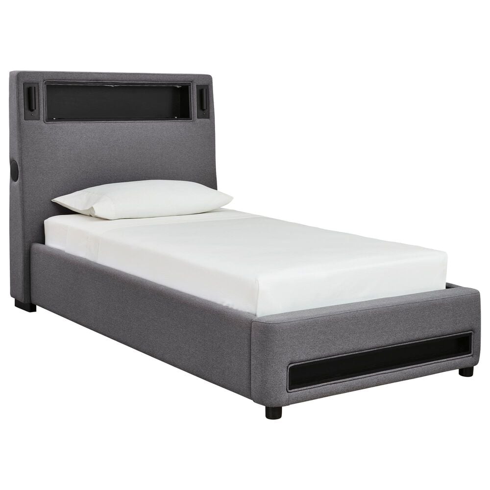 Ashley Verishaw Full Platform Upholstered Bed in Gray, , large