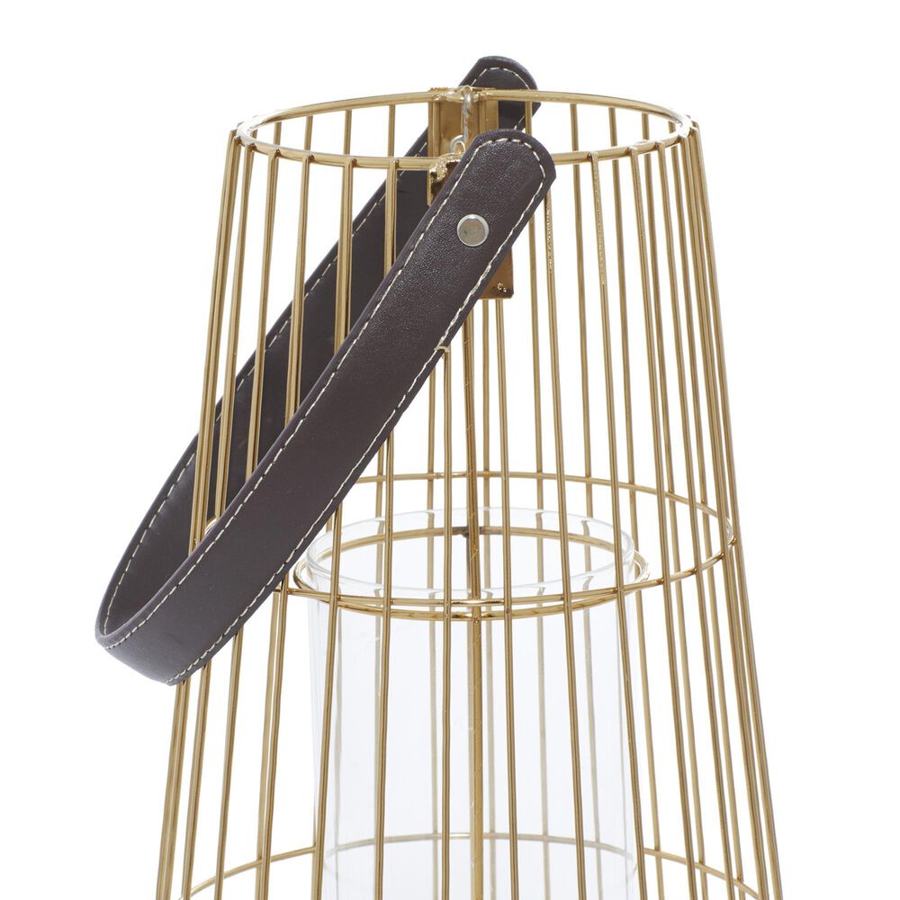Maple and Jade Metal Lantern in Gold &#40;Set of 2&#41;, , large