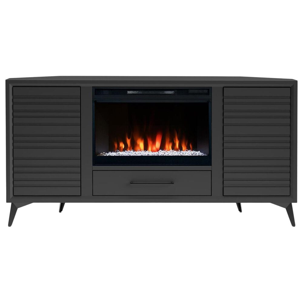 Legends Home Malibu 64" Corner Fireplace Console in Seal Skin, , large