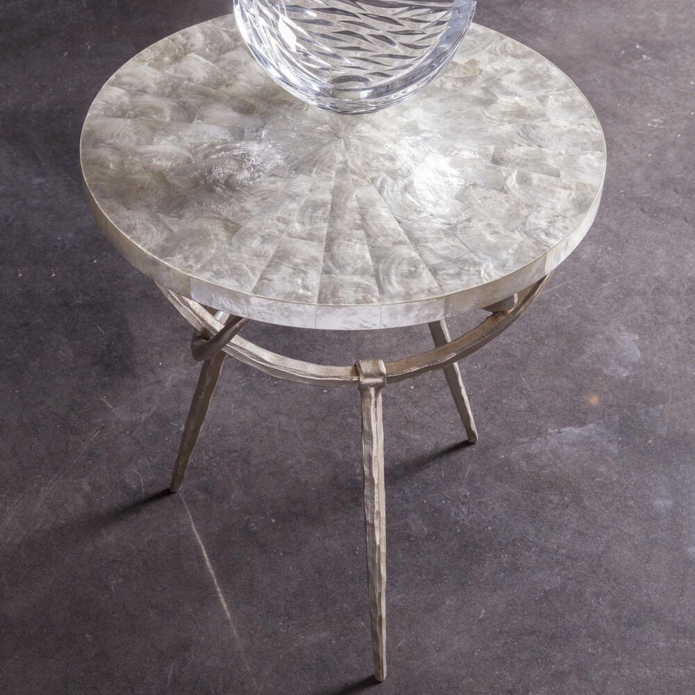 Artistica Metal Sergio Spot Table in White and Champagne, , large
