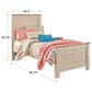 Ashley Willowton Twin Panel Bed in Whitewash, , large