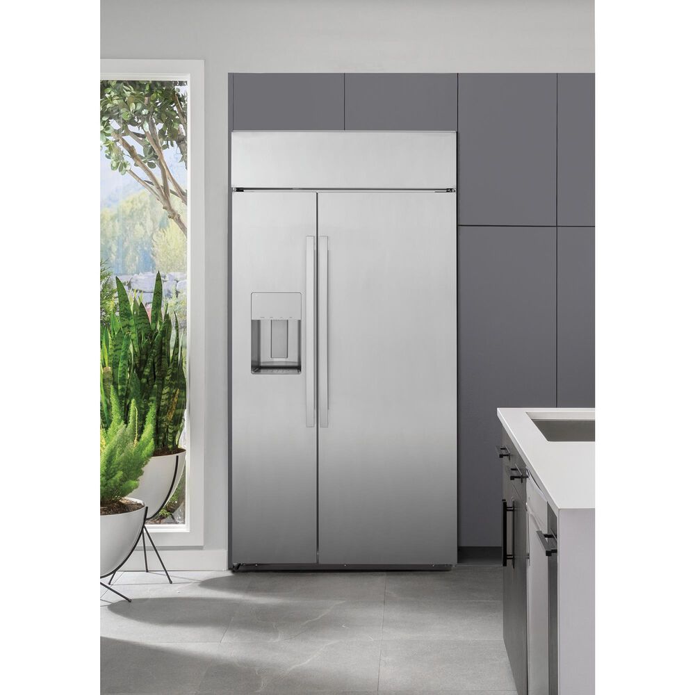 GE Profile 42&quot; Side-by-Side Refrigerator in Fingerprint Resistant Stainless Steel, , large