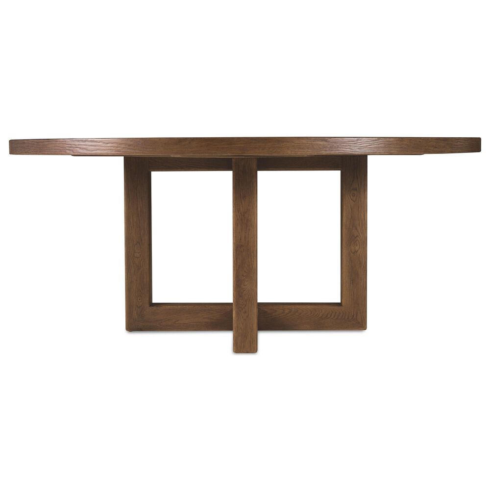 Hooker Furniture Driftwood 7-Piece Round Dining Set in Burnt Timber and Worn Saddle, , large