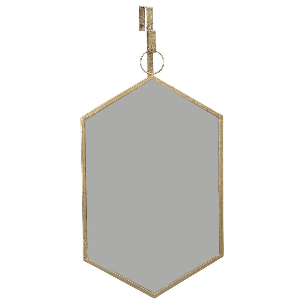 Sagebrook Home Hexagon Mirror in Gold, , large