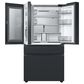 Samsung Bespoke Bespoke 23 Cu. Ft. Counter Depth 4-Door French Refrigerator with Family Hub and Top Left Panel in Charcoal Glass and Matte Black Steel Middle and Bottom Panels, , large