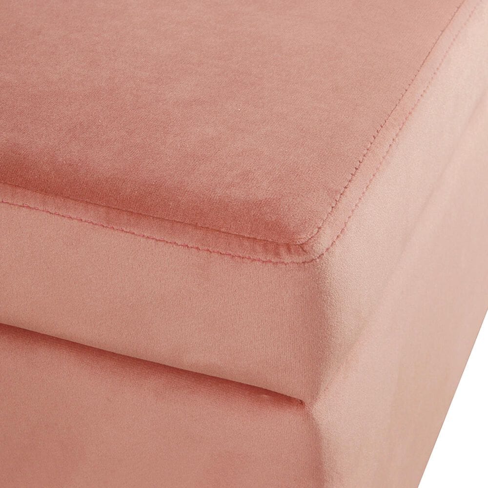 Kinfine Medium Metal Storage Bench in Blush, , large