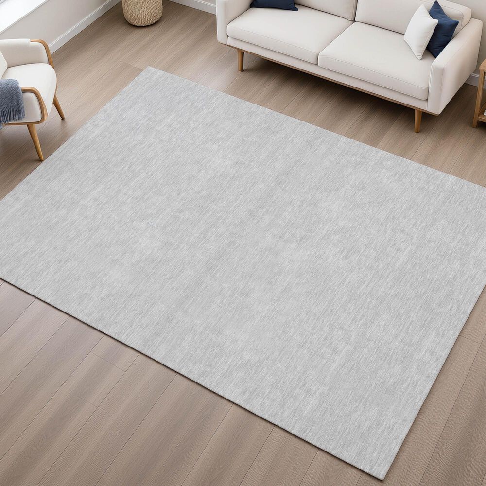 Dalyn Rug Company Soft Essentials Solid Silver 9' x 12' Area Rug, , large