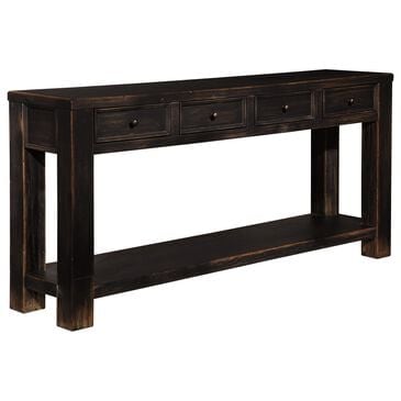 Ashley Gavelston 4-Drawer Sofa Table in Black, , large