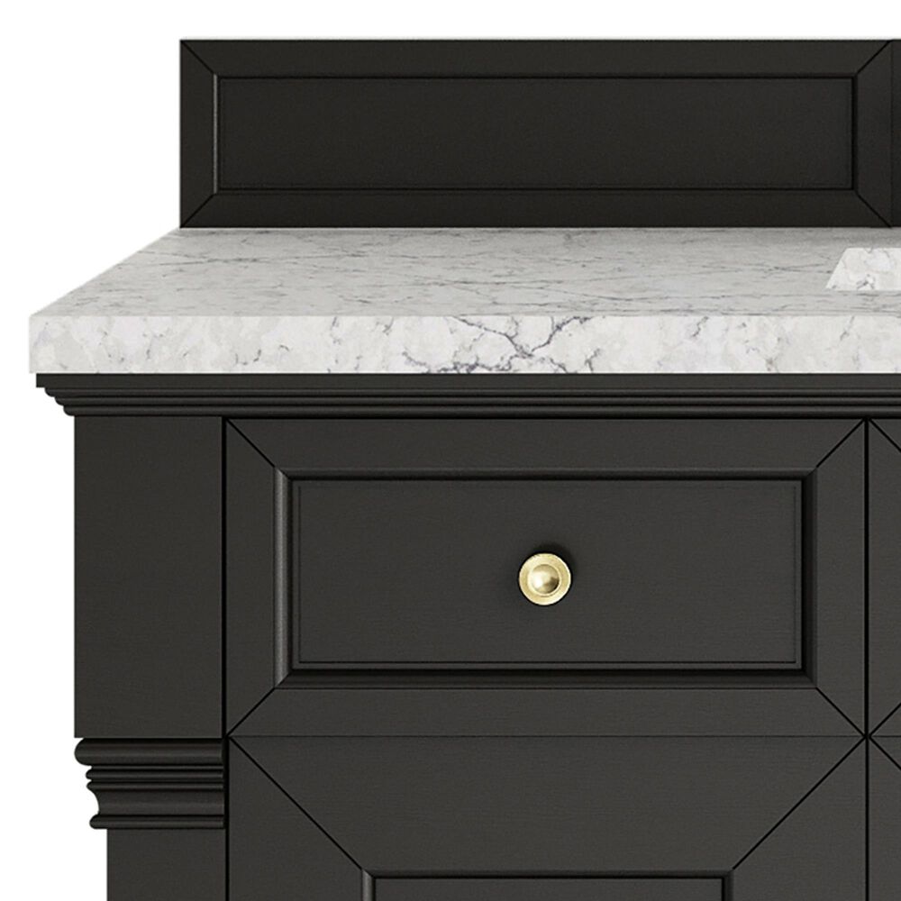 James Martin Vanities Brookfield 48" Single Bathroom Vanity in Black Onyx with 3 cm Eternal Jasmine Pearl Silestone Top, Rectangle Sink and FreePower Wireless Charger, , large