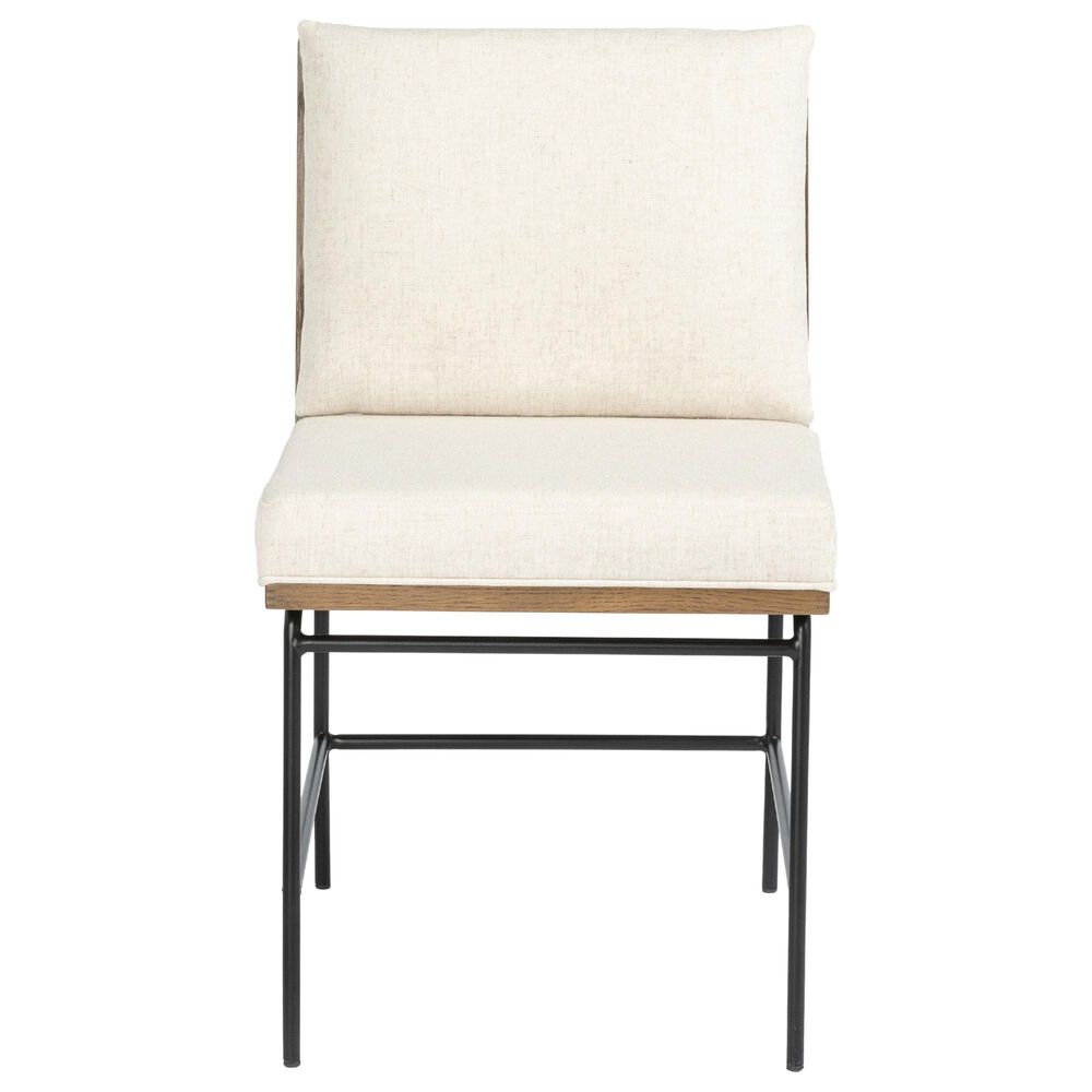 Four Hands Westgate Crete Dining Chair with Savile Flax Cushion in Black, , large