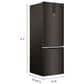 Whirlpool 12.7 Cu. Ft. Counter-Depth Wide Bottom-Freezer Refrigerator in Black Stainless, , large