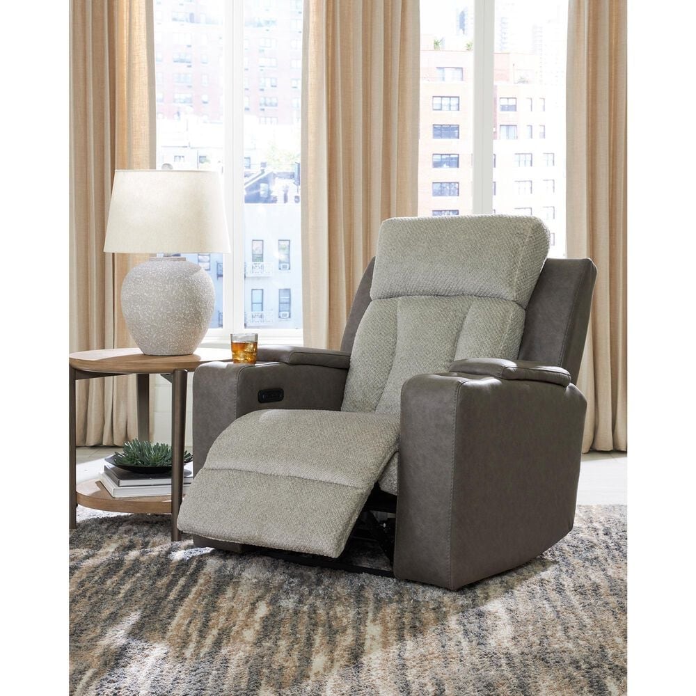 Ashley WhipLash Power Recliner with Adjustable Headrest in Sisal, , large