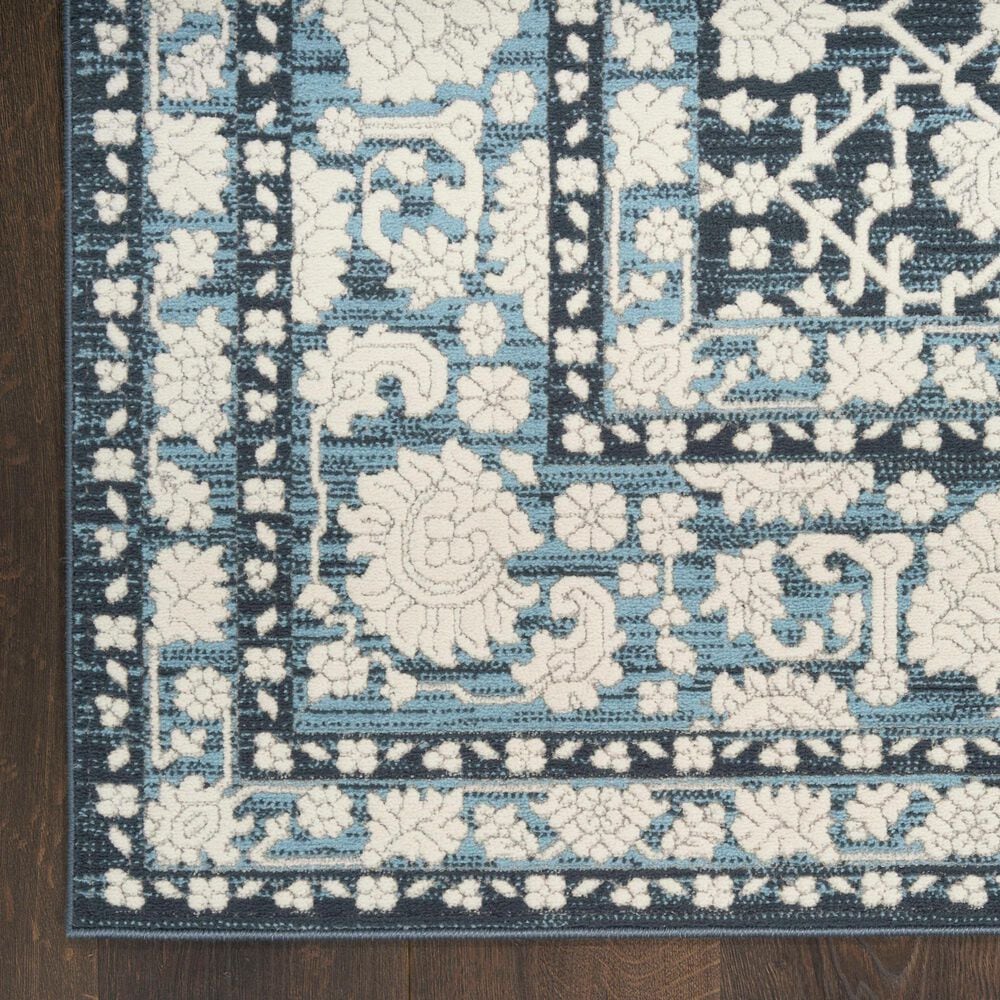 Nourison Grace Blue 7'10" x 9'10" Area Rug, , large