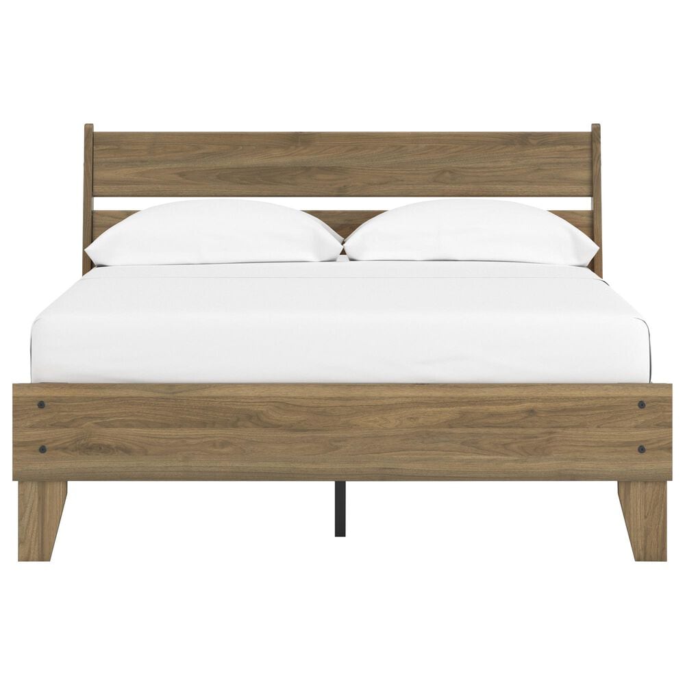 Ashley Deanlow Full Platform Panel Bed in Honey, , large