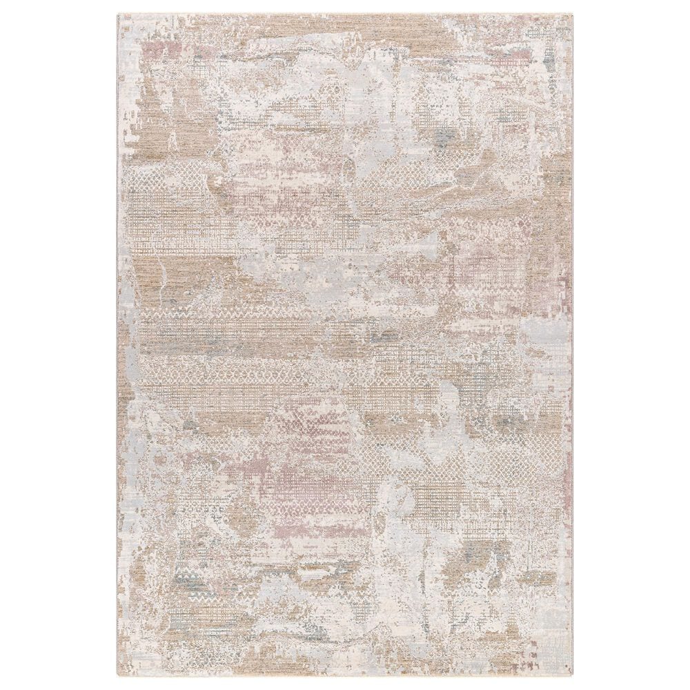 Surya Brunswick 5" x 7"5" Cream, Light Slate, Taupe, Tan, Dusty Pink and Blue Area Rug, , large
