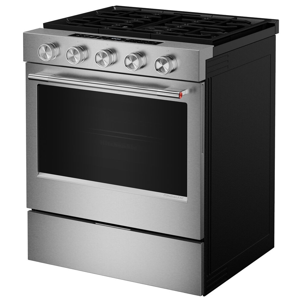 KitchenAid 5 Cu. Ft. Smart Slide-in Gas Range in Fingerprint Resistant Stainless Steel, , large