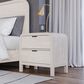 Urban Home Drake 2 Drawer Nightstand with USB Charging in Sugar, , large
