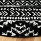 Safavieh Tulum Bohemian 5" Round Black and Ivory Area Rug, , large