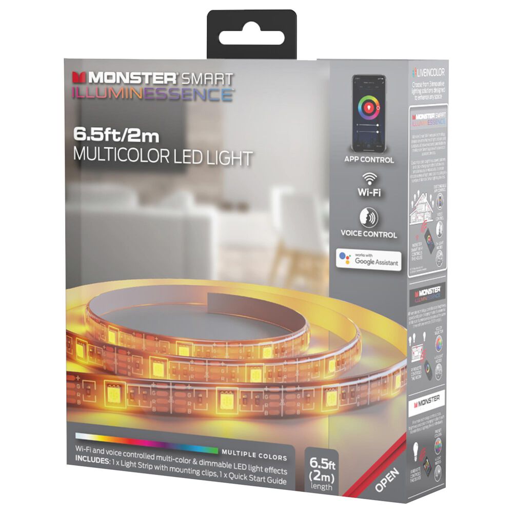 Monster Smart Illuminessence 6.5&#39; Smart Multicolor and Multi White LED Light Strip, , large
