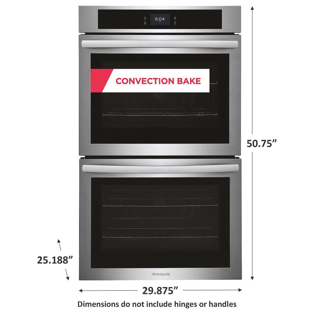 Frigidaire 30&quot; Double Electric Wall Oven with Fan Convection in Stainless Steel, , large