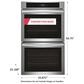 Frigidaire 30" Double Electric Wall Oven with Fan Convection in Stainless Steel, , large