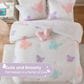 Hampton Park Rio 4-Piece Full/Queen Comforter Set in Purple, Blush Pink and Bright White, , large