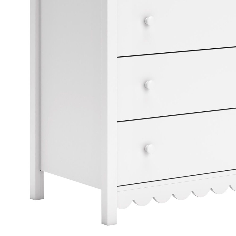 Ashley Hallityn 5-Drawer Chest in Matte White, , large