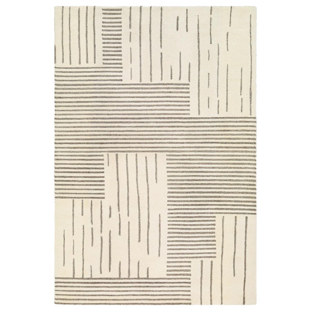 Surya Brook BKO2311 2" x 3" Charcoal and Beige Area Rug, , large