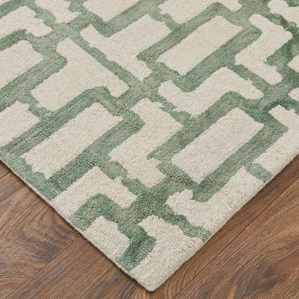 Feizy Lorrain 3&#39;6&quot; x 5&#39;6&quot; Green and Ivory Area Rug, , large