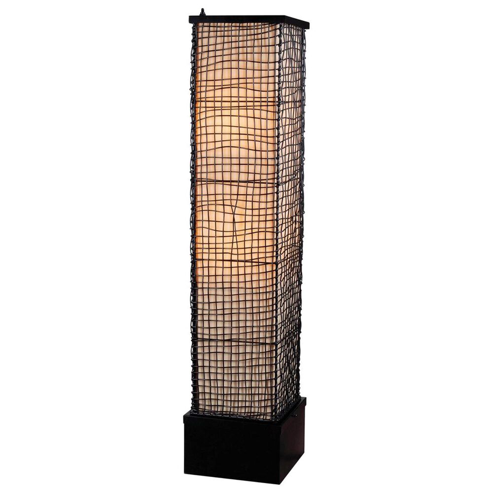 Kenroy Trellis Outdoor Floor Lamp in Black, , large