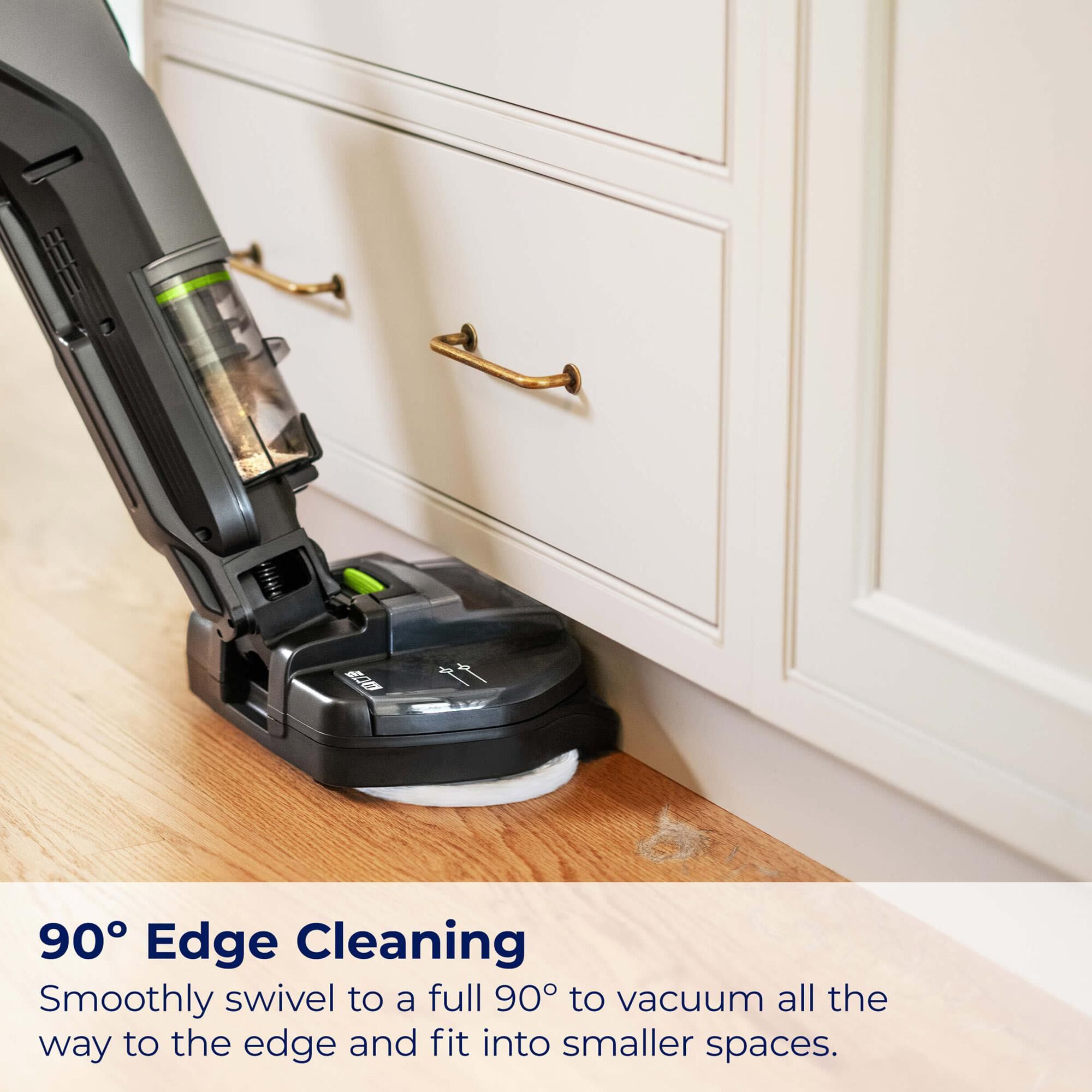 Bissell SpinWave Vac All In One Powered Spin Mop with Vacuum in Cool Grey and Cha Cha Lime NFM