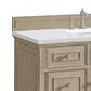 James Martin Vanities Lorelai 48" Single Vanity in Whitewashed Oak with 3 cm White Zeus Quartz Top, , large