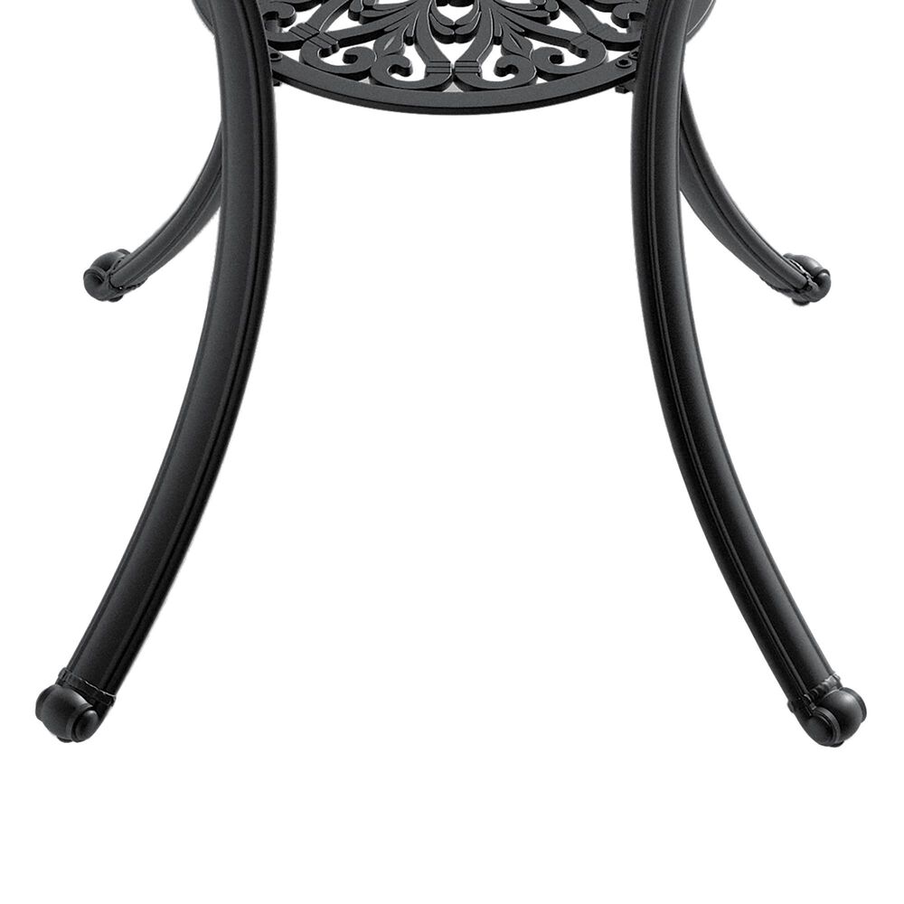 Hearth and Haven Aluminum Patio Dining Table With Umbrella Hole and Bottom Shelf in Black, , large