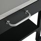 Hearth and Haven Outdoor Foldable Kitchen Cart with Side Table in Black, , large