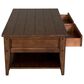 Belle Furnishings Lake House 2-Drawer Cocktail Table in Rustic Brown Oak, , large