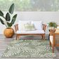 Nourison Garden Oasis GOA01 Green and Ivory 6" x 9" Indoor/Outdoor Area Rug, , large