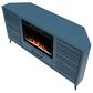 Legends Home Malibu 64" Corner Fireplace Console in Denim Blue, , large