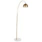 Lumisource Salon Floor Lamp in White and Antique Brass, , large