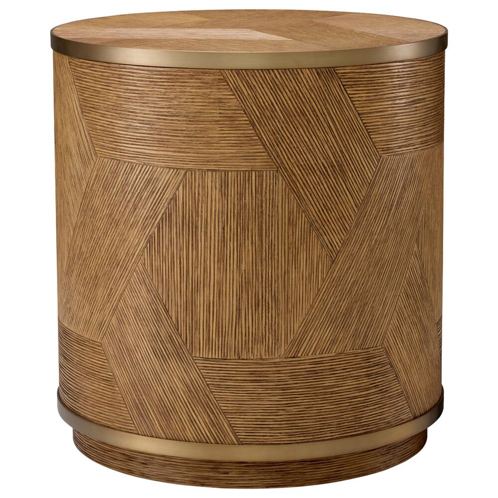 Eichholtz Velutto Side Table in Caramel and Brushed Brass, , large