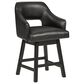 Signature Design by Ashley Tallenger 25" Swivel Counter Stool with Black Cushion in Dark Brown, , large