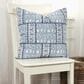 Rizzy Home 20" x 20" Down Filled Floral Throw Pillow in Blue and Neutral, , large
