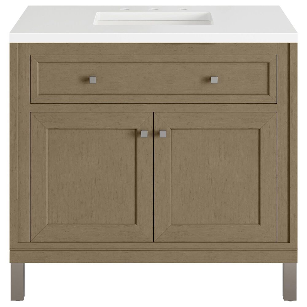 James Martin Vanities Chicago 36" Single Bathroom Vanity Cabinet in Walnut Whisper, , large