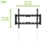 Kanto Low Profile Portrait TV Wall Mount for 40" - 90" TVs in Black, , large