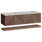 James Martin Vanities Marcello 72" Wall Mounted Double Bathroom Vanity in Chestnut with 3 cm Victorian Silver Quartz Top and Rectangular Sinks, , large