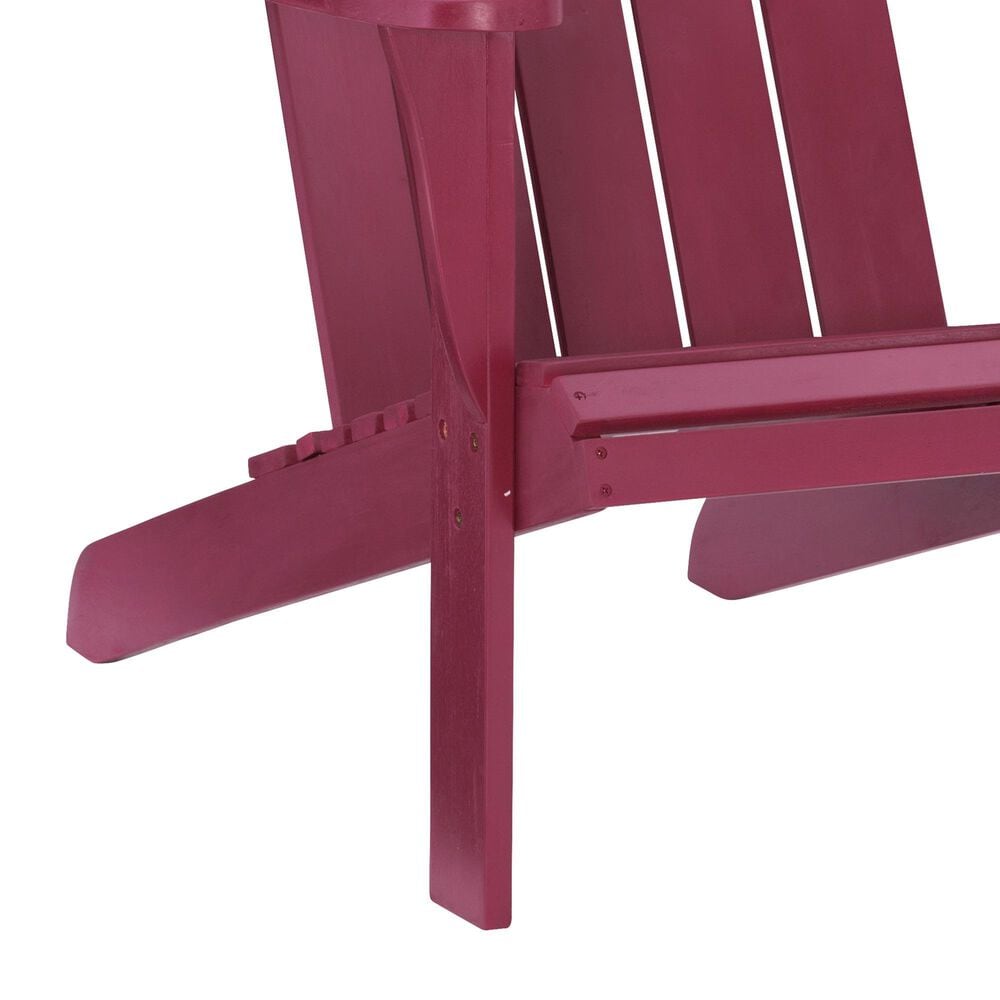 Linon Home Decor Adirondack Patio Chair in Red, , large