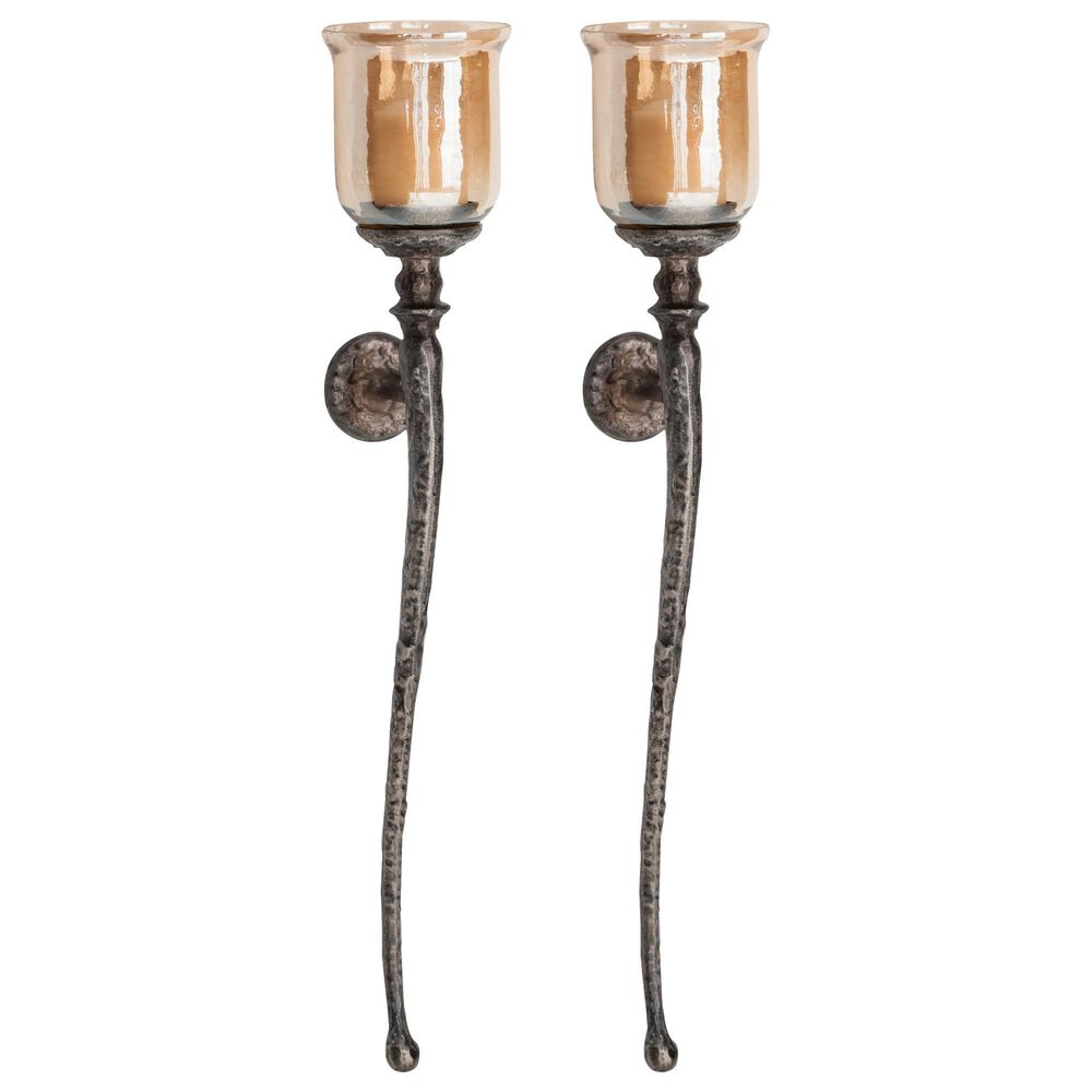 Maple and Jade Candle Holder in Brown (Set of 2), , large