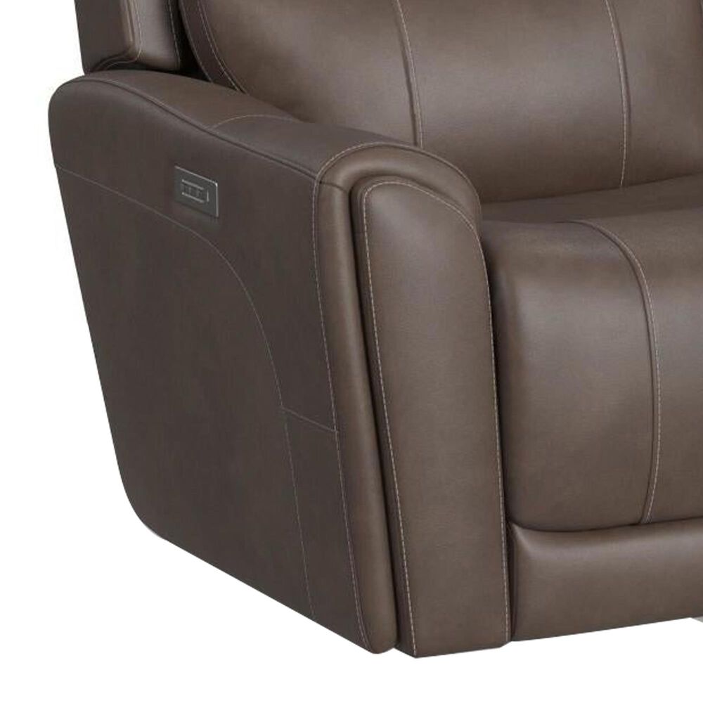 Flexsteel Carter Power Reclining Sofa and Loveseat Set in Cappuccino Brown, , large