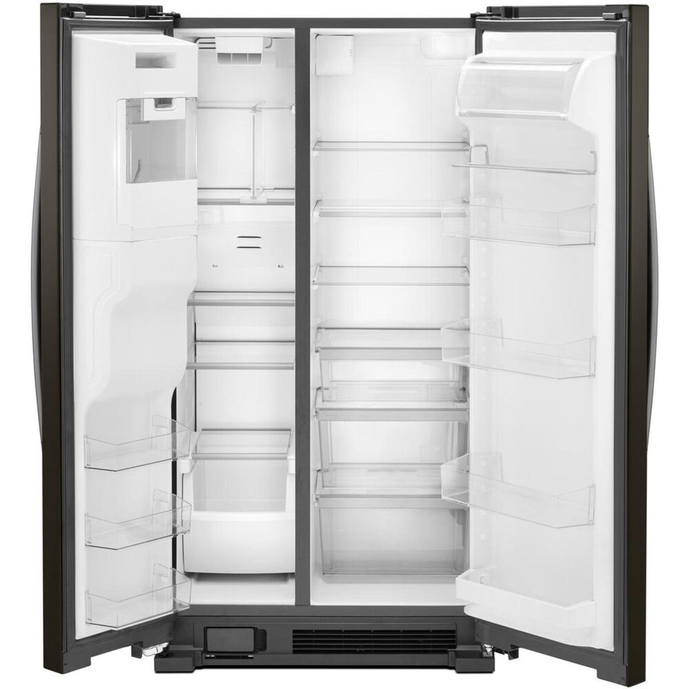 Whirlpool 24.5 Cu. Ft. 36" Wide Side-by-Side Refrigerator in Fingerprint Resistant in Black Stainless Steel, , large